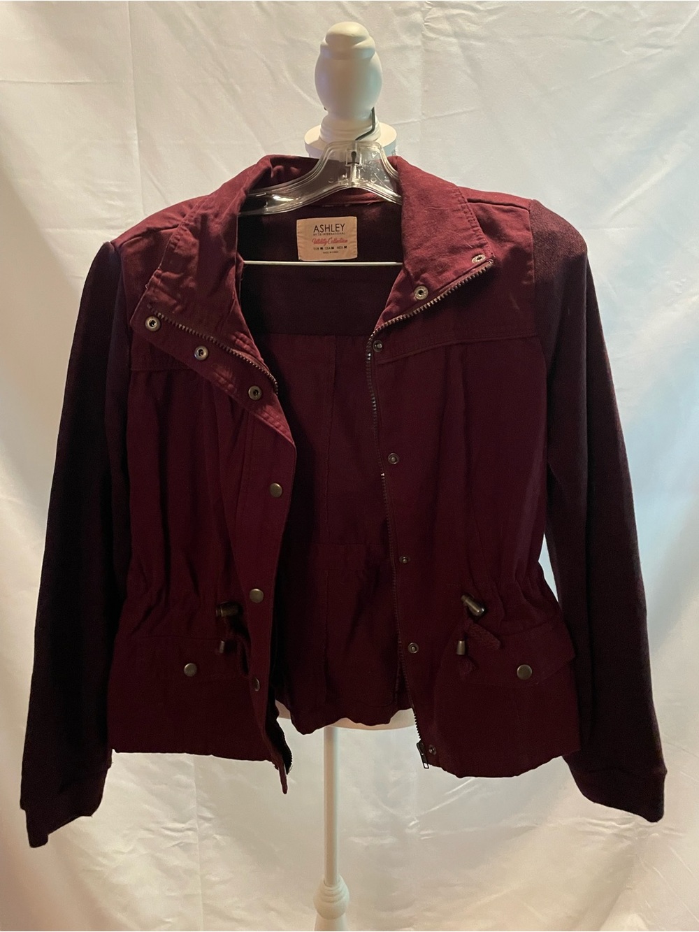 Ashley By 26 International Wine Utility Jacket with Snap Front
